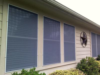 Solar Screens - white frames with 60% Solar Insect Silver Grey